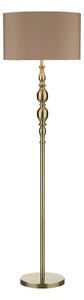 Där Lighting MAD4975 - Lampada da terra MADRID 1xE27/60W/230V marrone/ottone