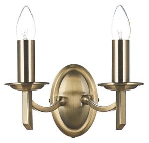 Där Lighting AMB0975 - Lampada da parete AMBASSADOR 2xE14/40W/230V, ottone