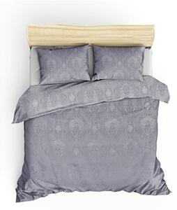 Set con copriletto e federa grigio in tessuto damascato 240x260 cm Beste – Mijolnir