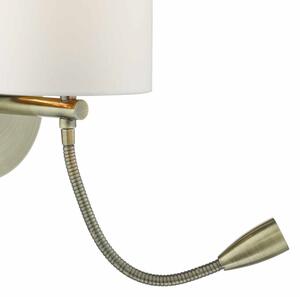 Där Lighting FET0775 - Lampada da parete LED FETA 1xE27/60W/230V + LED/1W ottone
