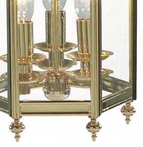 Där Lighting MOO0340 - Lampadario a catena MOORGATE 3xE14/60W/230V ottone