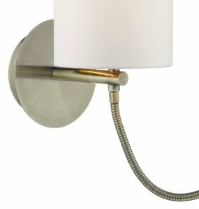Där Lighting FET0775 - Lampada da parete LED FETA 1xE27/60W/230V + LED/1W ottone