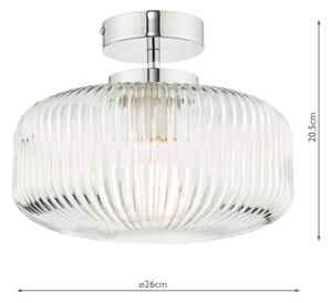 Där Lighting RIV5208 - Plafoniera da bagno RIVA 1xE27/60W/230V IP44 cromo
