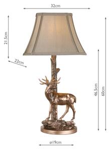 Där Lighting GUL5545-X - Lampada da tavolo GULLIVER 1xE27/60W/230V beige/bronzo