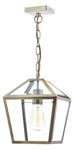 Där Lighting CHU0175 - Lampadario a catena CHURCHILL 1xE27/60W/230V ottone