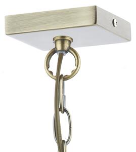 Där Lighting CHU0175 - Lampadario a catena CHURCHILL 1xE27/60W/230V ottone