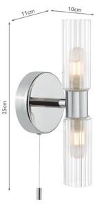 Där Lighting BOL0950 - Applique da bagno BOLTON 2xG9/5W/230V IP44 cromo