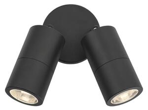 Där Lighting ORT0922 - Faretto LED da parete per esterni ORTEGA 2xGU10/5W/230V IP65 nero