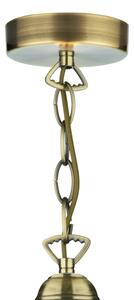 Där Lighting ARD866 - Lampadario a catena ARDECHE 1xE27/60W/230V ottone/marrone fumé