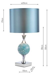 Där Lighting ELS4223 - Lampada da tavolo ELSA 1xE27/40W/230V blu/cromo lucido