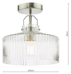 Där Lighting LEN4846 - Plafoniera LENKA 1xE27/60W/230V, cromo opaco