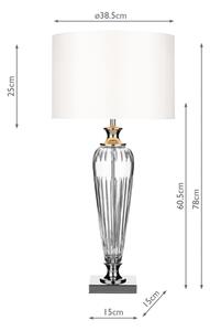 Där Lighting HIN4208 - Lampada da tavolo HINTON 1xE27/60W/230V, bianca/cromo lucido
