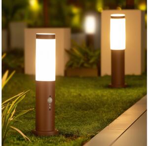 Brilagi - Lampada da esterno con sensore NOVA, 1x E27/15W/230V, 40 cm, IP44, marrone