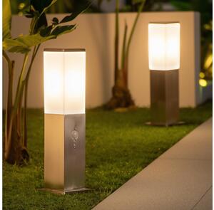 Brilagi - Lampada da esterno con sensore NOVA 1xE27/15W/230V 40 cm IP44 finitura cromo opaco