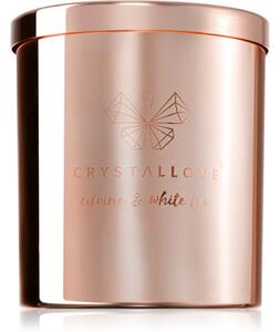 Crystallove Golden Scented Candle Citrine & White Tea candela profumata 220 g