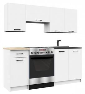 Cucina Lineare 180 Cm Moderna Componibile Bianco Opaco Emma V1 - LBSIGN