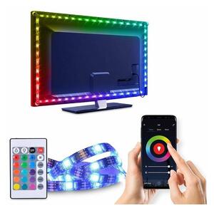 Solight WM58 - Striscia LED RGB per TV LED/6W/5V Wi-Fi Tuya + telecomando
