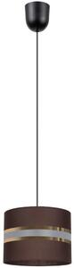 Lampadario su corda CORALLO 1xE27/60W/230V d. 20 cm marrone