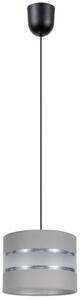 Lampadario su corda CORAL 1xE27/60W/230V d. 20 cm grigio