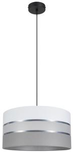 Lampadario su corda CORAL 1xE27/60W/230V d. 40 cm bianco/grigio