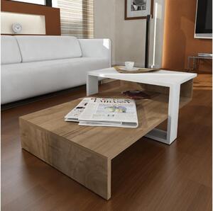 Tavolino CHAIN 90x43,6 cm marrone/bianco