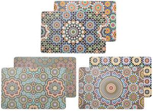 Set di 6 tovagliette americane con stampe su entrambi i lati Marrakech Doubleface