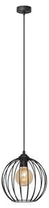 Lampadario a sospensione con filo MERCURE 1xE27/60W/230V diametro 24 cm nero