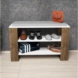 Scarpiera DORE 55x90 cm marrone/bianco
