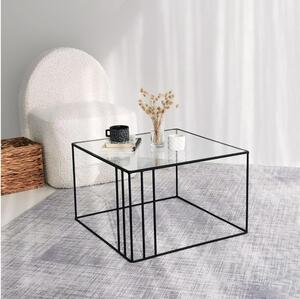 Tavolino OUTLINE 36x55 cm nero/trasparente