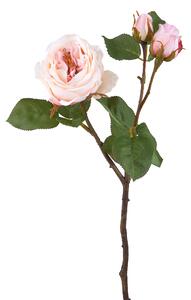 Set 4 Rami Artificiali Rose Romantica a 3 Diramazioni Altezza48 cm