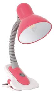 Kanlux 7153 - Lampada da tavolo con clip SUZI 1xE27/40W/230V rosa