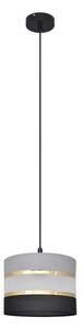 Lampadario a sospensione con filo HELEN 1xE27/60W/230V diametro 20 cm nero/grigio/oro