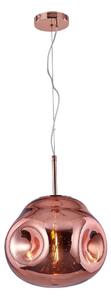 Klausen 111001 - Lampadario a sospensione con filo VITRO 1xE27/10W/230V diametro 35 cm rosa oro