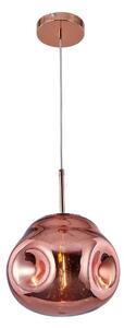 Klausen 111000 - Lampadario a sospensione con filo VITRO 1xE27/7W/230V diametro 25 cm rosa oro