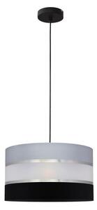 Lampadario a sospensione con filo HELEN 1xE27/60W/230V diametro 35 cm nero/grigio/argento
