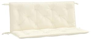 Cuscini Panca Giardino 2pz Bianco Crema 120x50x7 Tessuto Oxford