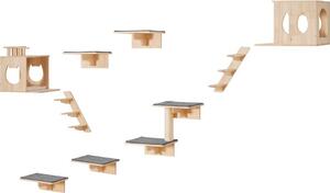 Parete di arrampicata per gatti - lettino da parete e letto per gatti - set di 9 mensole per gatti - ideale per gli amanti dei gatti