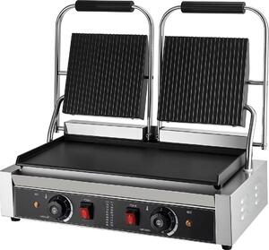 Piastra per panini commerciale Grill Sandwich Maker Griddle Plate 48x23cm
