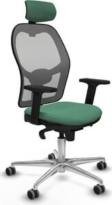 Sedia da ufficio con poggiatesta Piqueras y Crespo 2D086G2 Verde smeraldo