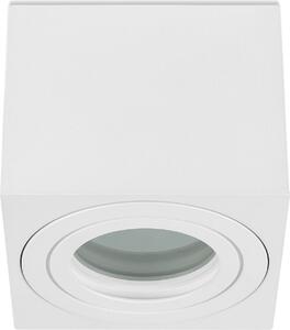 Faretto LED da incasso per bagno, squadrato, piatto, in alluminio bianco, IP44