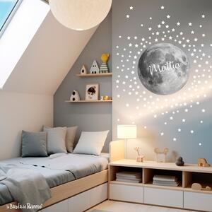 Junior The Moon - Adesivi Murali per Bambini