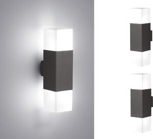Luci a LED da parete per esterni antracite SET di 2 luci da esterno illuminazione patio casa parete