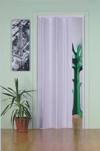 FORTE Porta pieghevole in plastica, porta scorrevole Monica, porta per nicchie, colore bianco, dimensioni BxH 83 x 202 cm, riducibile