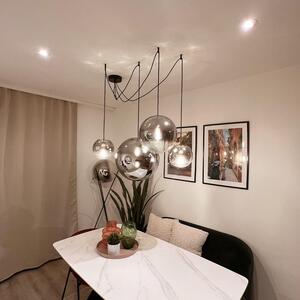 S.luce Orb sfera di vetro a sospensione nera lampada a sospensione lampada a sospensione lampada a sospensione lampada di vetro oro sfumato Ø 30cm rotonda