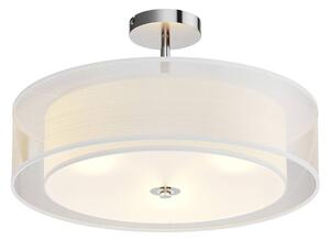 Plafoniera Lindby Pikka, bianco, tessuto, Ø 50 cm, E27