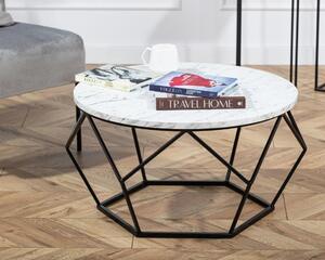 Tavolino MARMUR 40x70 cm nero/bianco