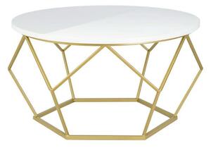 Tavolino DIAMOND 40x70 cm oro/bianco
