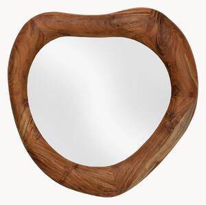Specchio dalla forma organica con cornice in legno di acacia Jorge