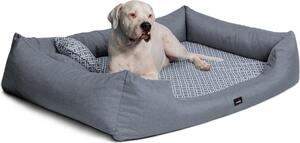 Tierlando® Lettino ortopedico per cani ELLEN Poliestere a rombi L-XXXL - Dimensioni: 110x90cm | Colore: 06 Grigio