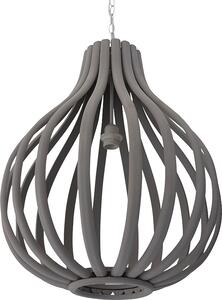 Lampada a sospensione in legno grigio PEAR Lampada in legno con montanti XXL D50cm